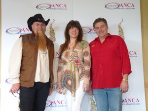 Tim Steinruck of The Mighty One with 2013 JUNO nominee Janet Panic and Canadian Country Singer Lance King