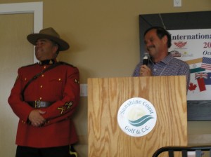 2013 Kick-Off luncheon Mayor Wayne Rotswe of Gibsons speaking to the guests