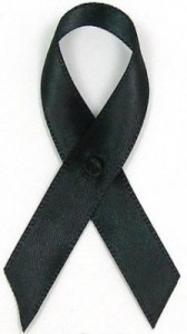 black awareness ribbon